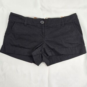 Wearhouse Black Cuffed Shorts Cotton Blend Casual Everyday Shorts L Coastal Cool